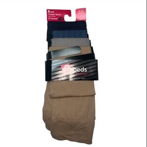 Peds Ladies Trouser Socks 5 Pair Tactel Lycra Lightweight Womens Shoe Size 5-10